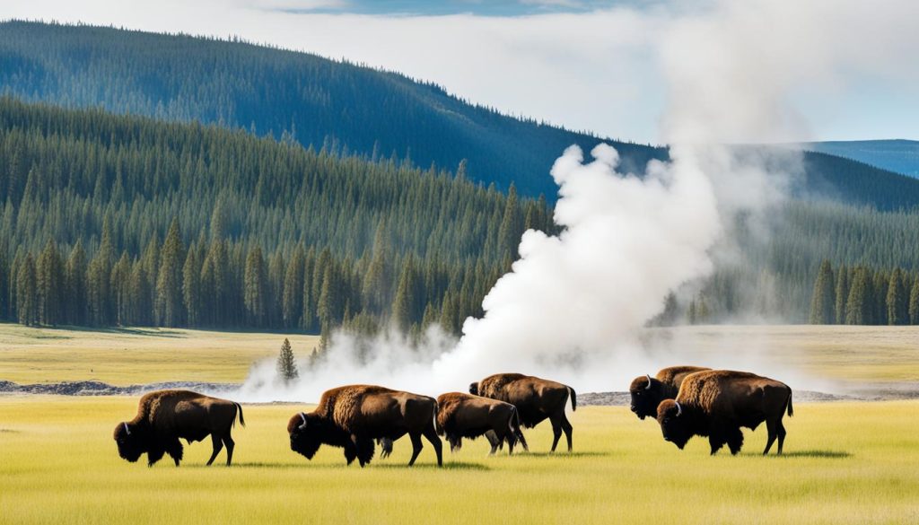 Bison in Yellowstone National Park