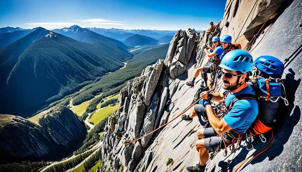 Climbers enjoying the outdoors