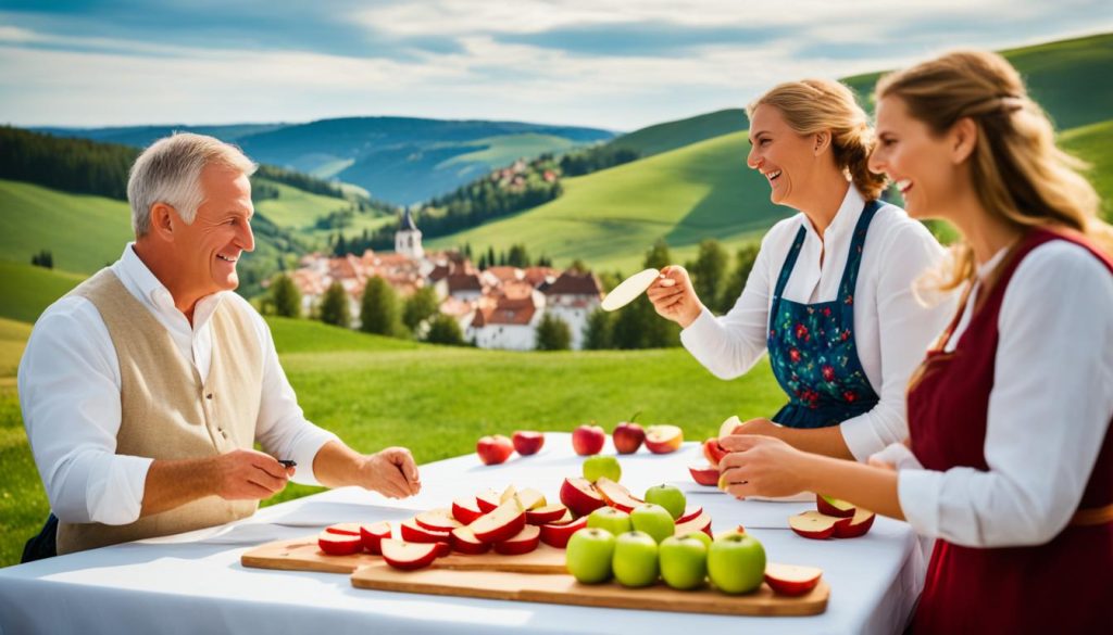 Czech apple cutting tradition