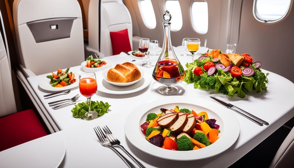 Emirates in-flight dining