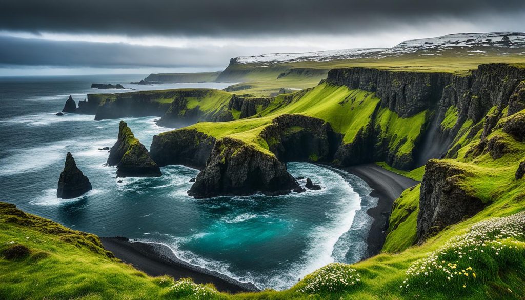 Iceland coastal landscape