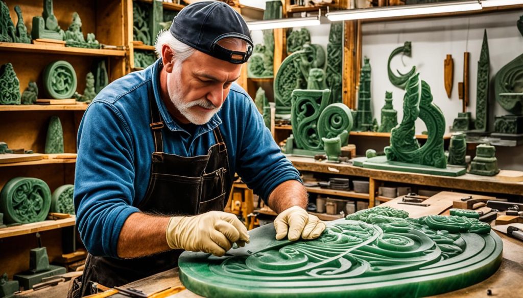 Jade carving in New Zealand