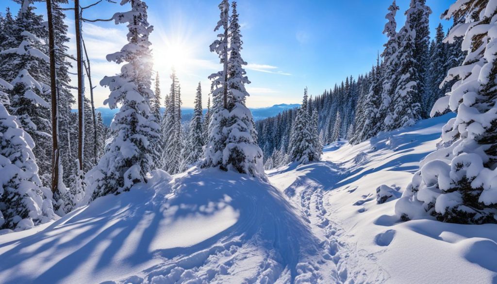 Snowshoeing trails