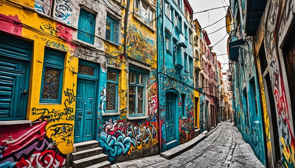 graffiti alleys in Istanbul