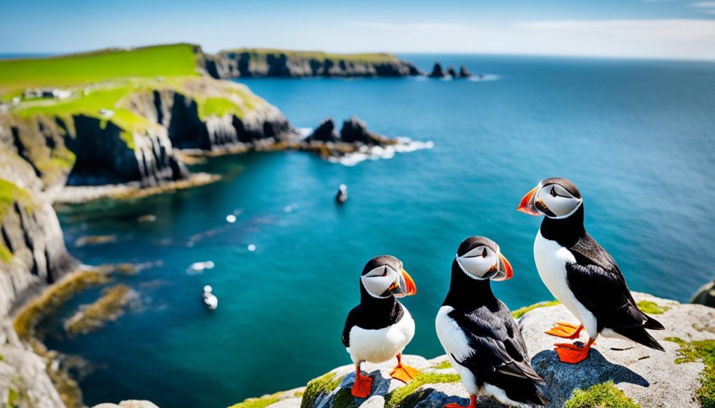 puffins in wales